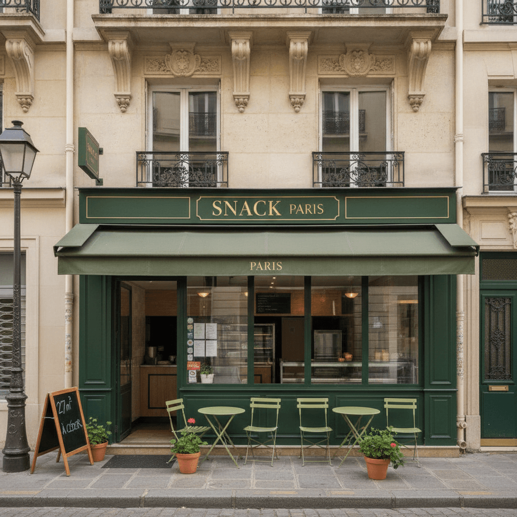 Snack 27m² à Paris en liquidation judiciaire