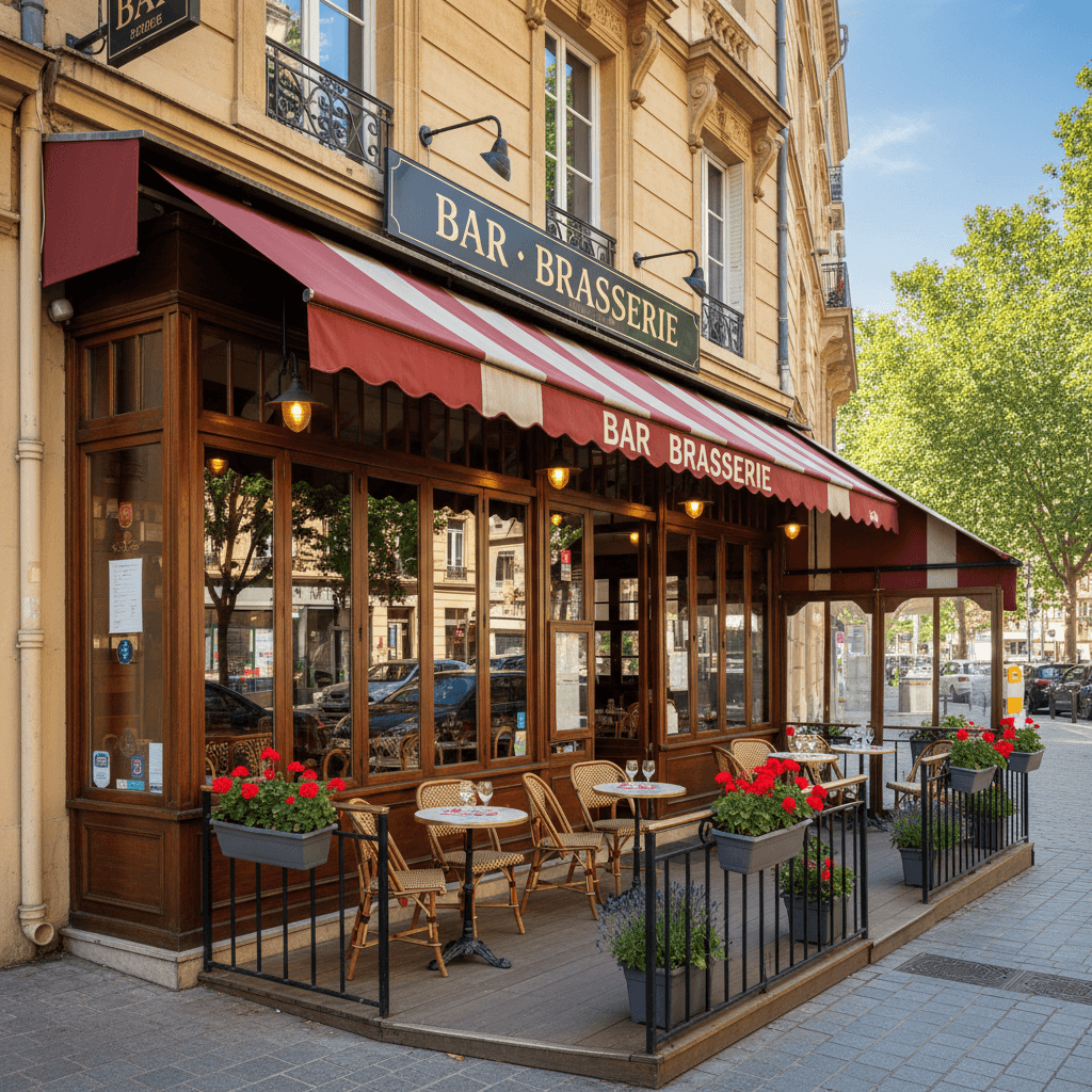 Bar-brasserie 50m² à Lyon : terrasse - licence IV
