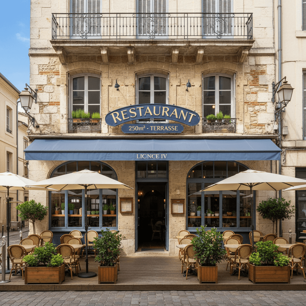 Restaurant 250m² à Montpellier : terrasse - licence IV