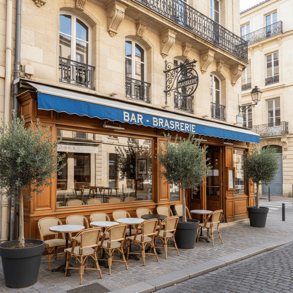 Bar-brasserie 45m² à Montpellier : terrasse - licence IV