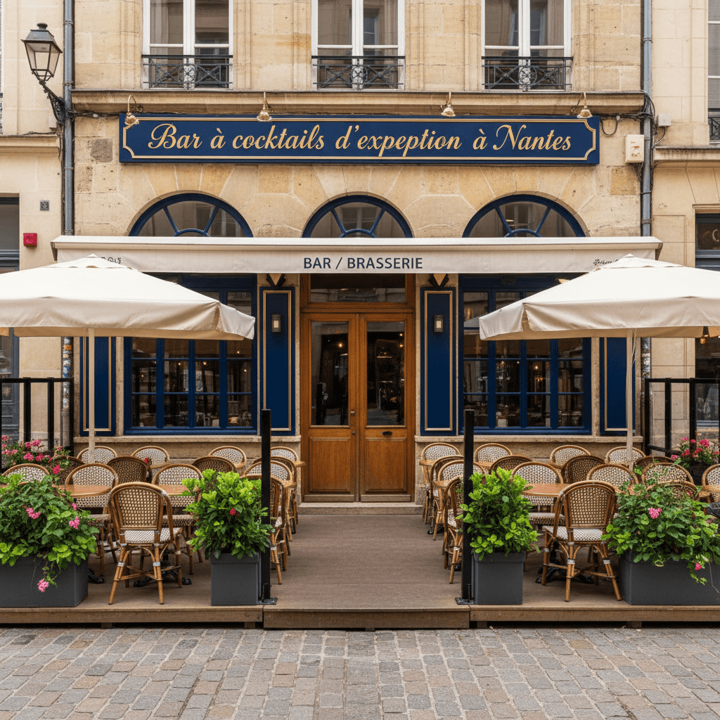 Bar-brasserie 66m² à Nantes : terrasse - licence IV