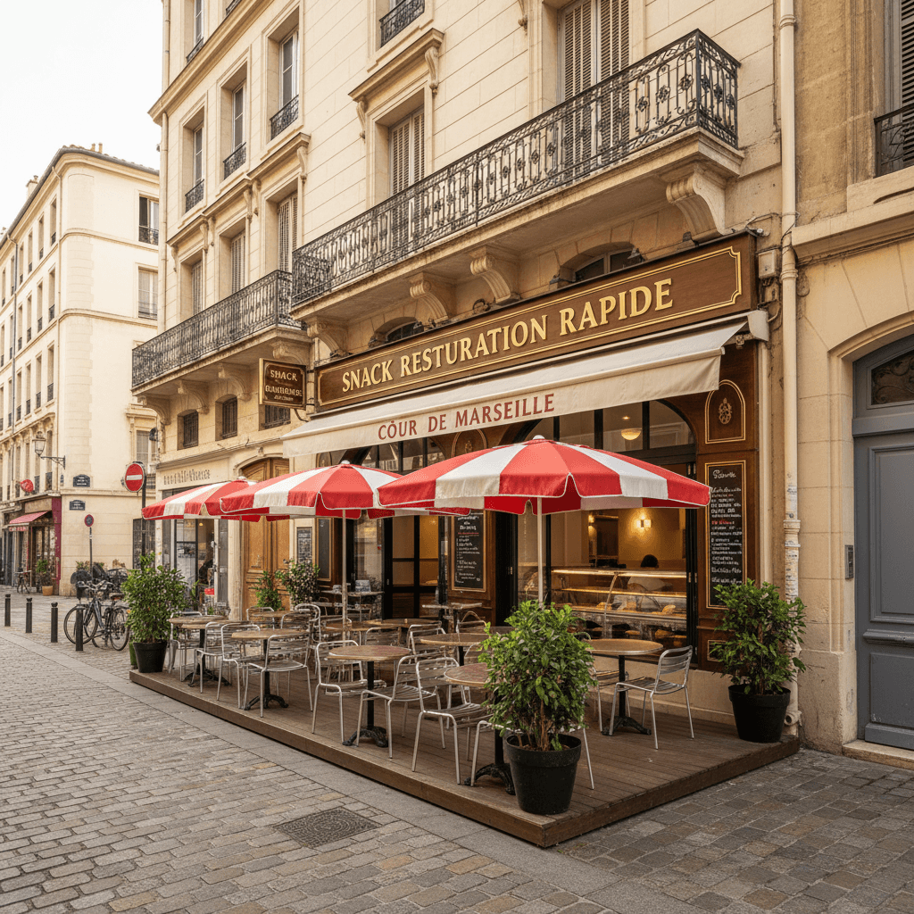 Snack 75m² à Marseille : terrasse