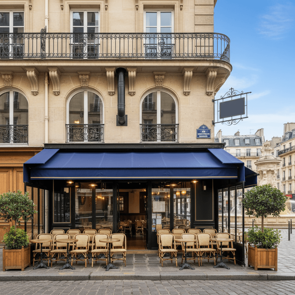 Restaurant 200m² à Paris : terrasse - extraction