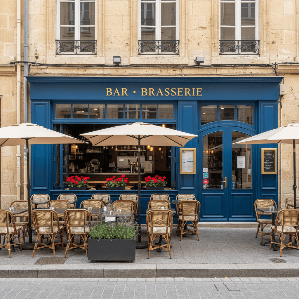 Bar-brasserie 101m² à Montpellier : terrasse - licence IV