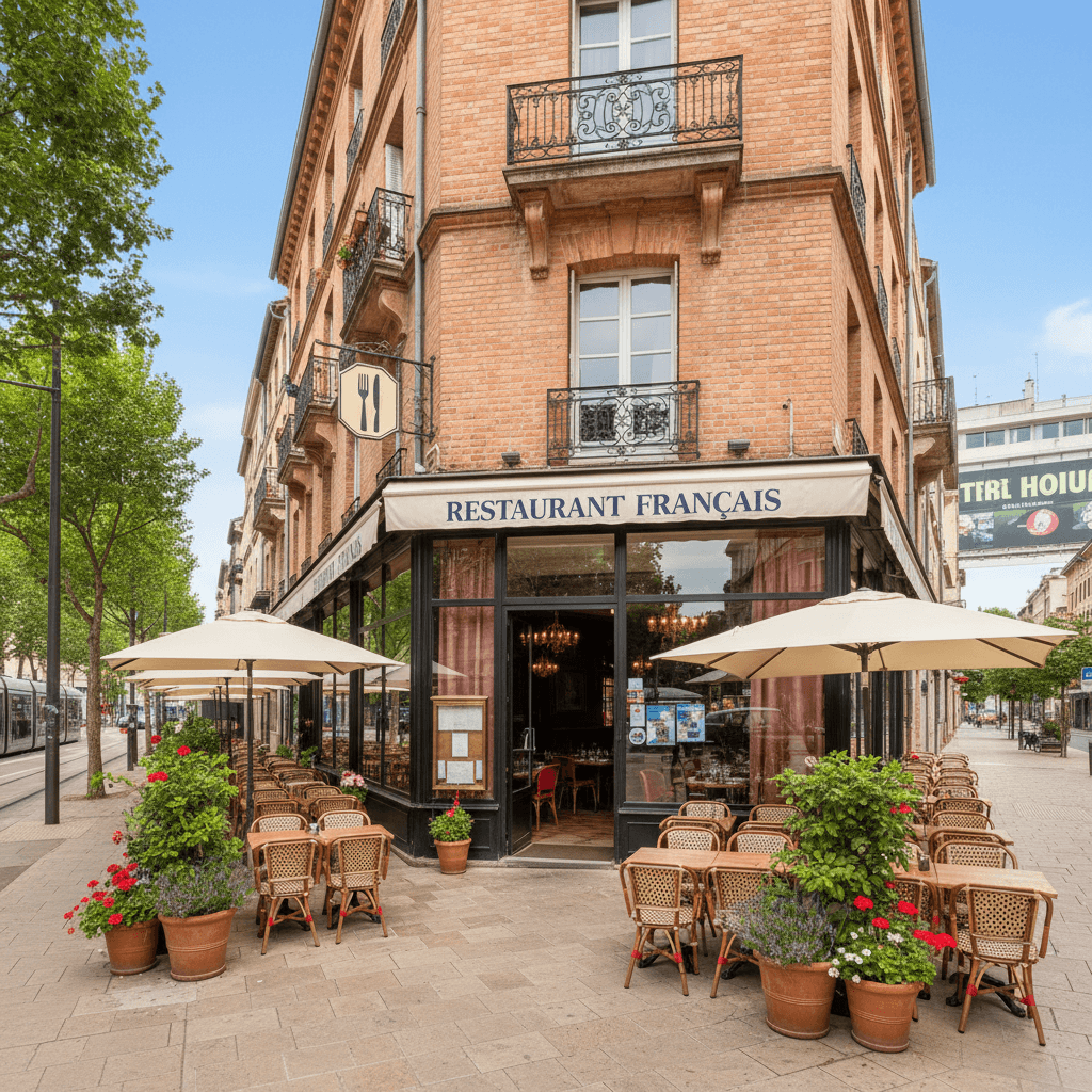 Restaurant 970m² à Toulouse : terrasse - licence IV