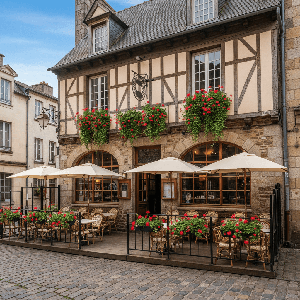 Restaurant à Dinan : terrasse - licence IV