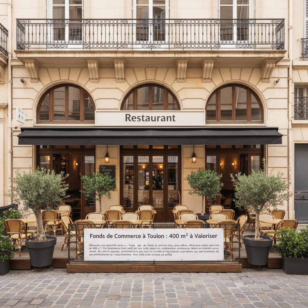 Restaurant 400m² à Toulon : terrasse - licence IV