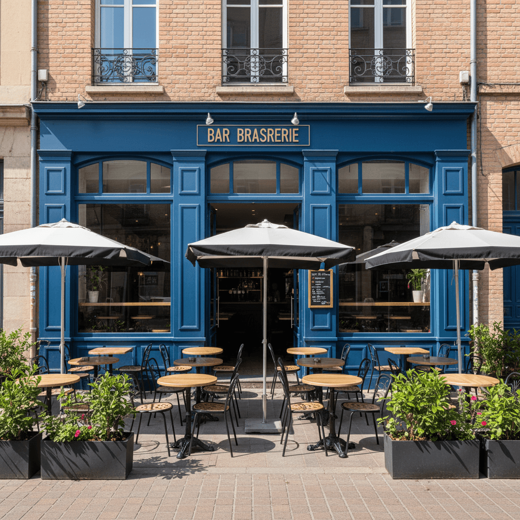Bar-brasserie 130m² à Toulouse : terrasse - licence IV