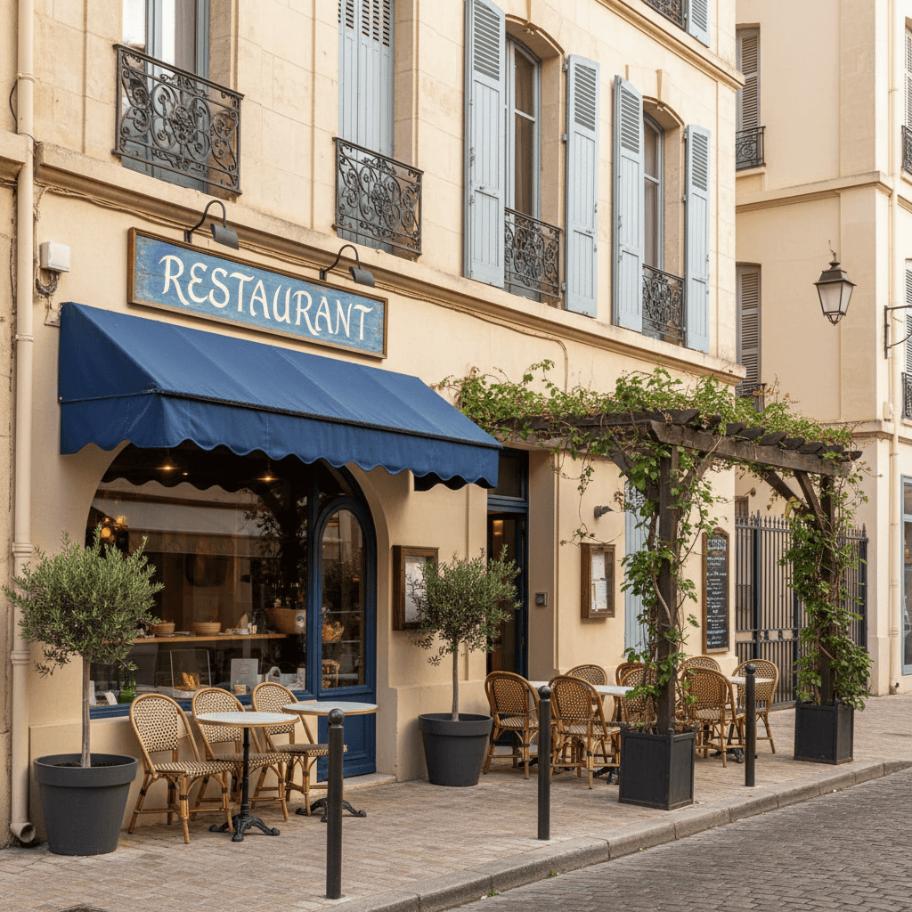 Restaurant 200m² à Marseille : terrasse - licence IV