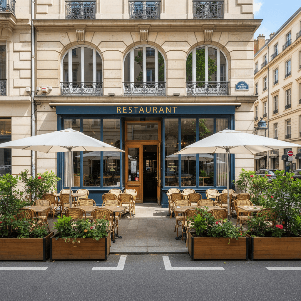 Restaurant 95m² à Lyon : terrasse - licence IV