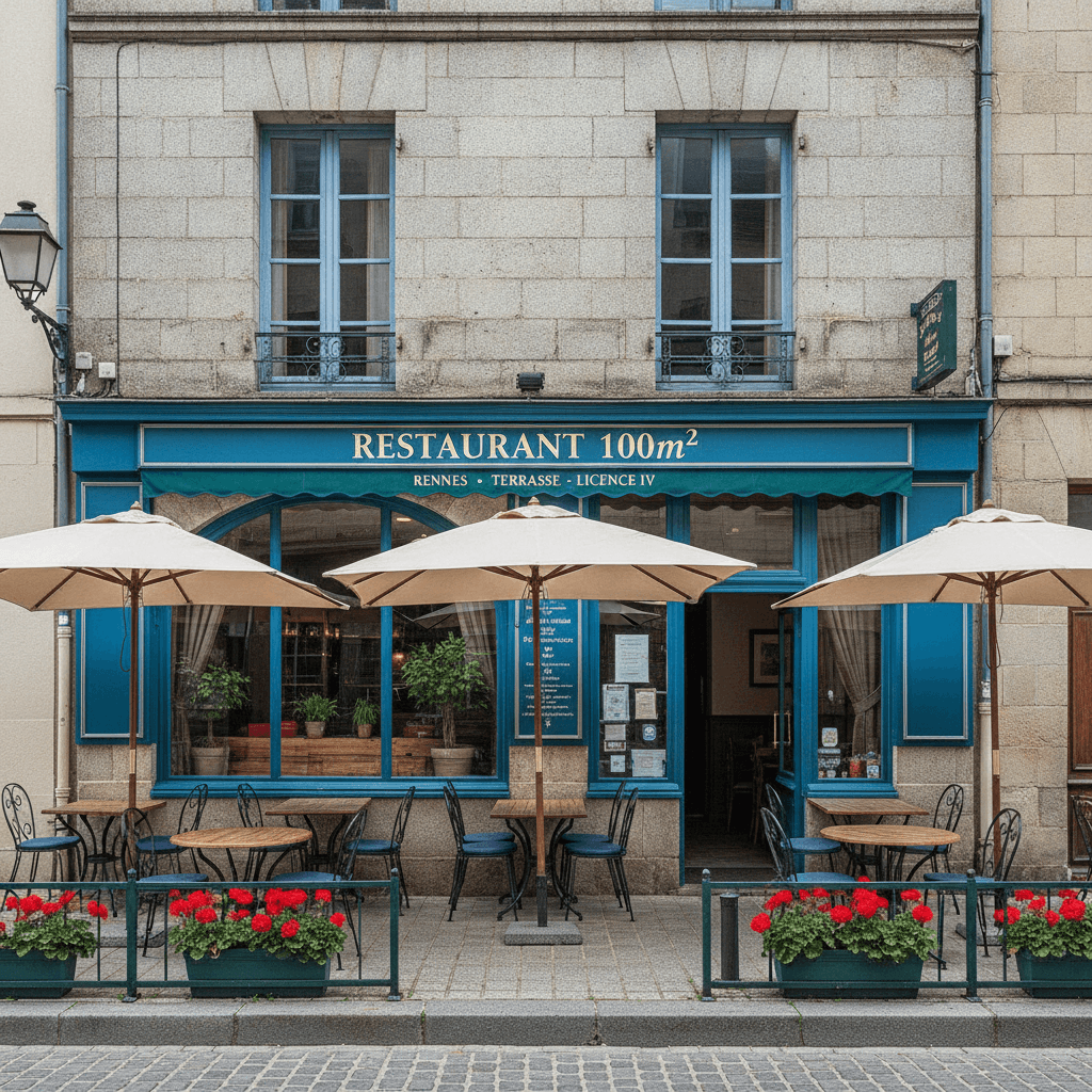 Restaurant 100m² à Rennes : terrasse - licence IV