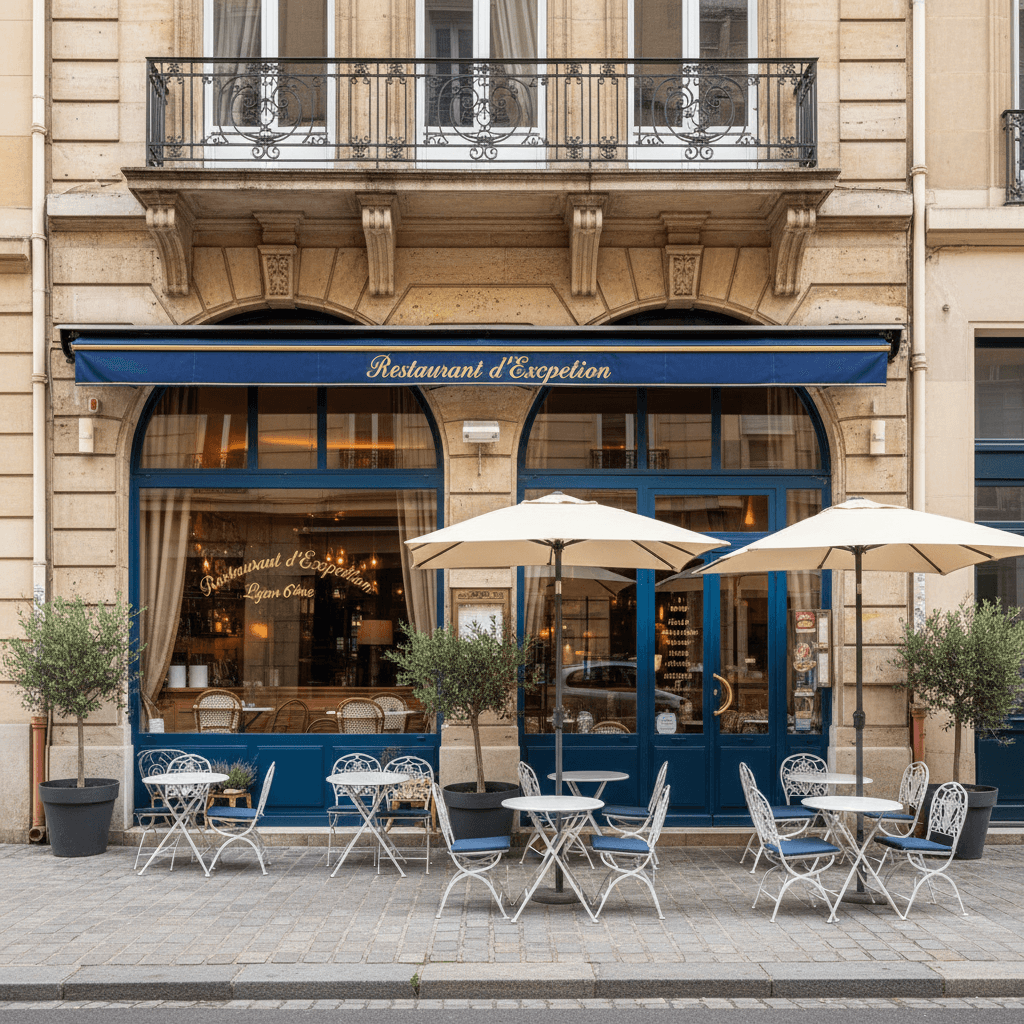 Restaurant 60m² à Lyon : terrasse - licence IV