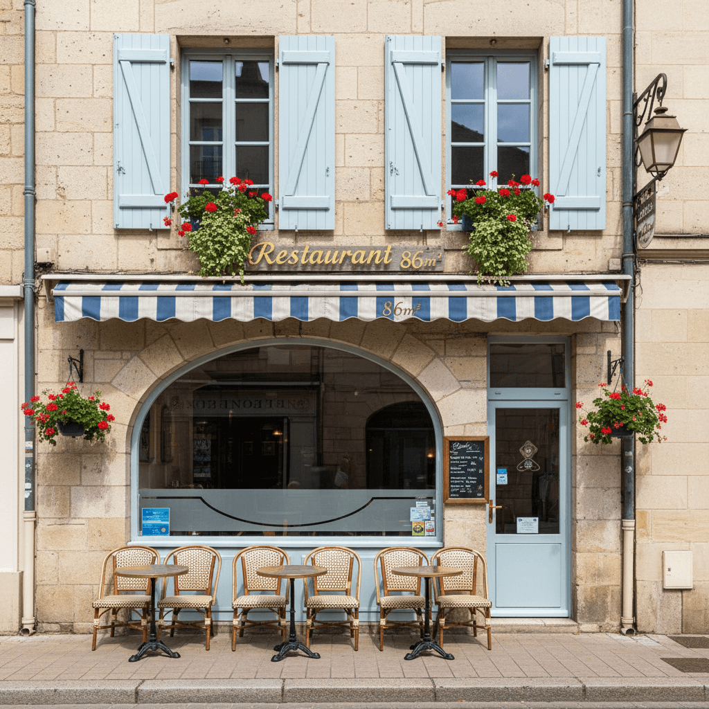 Restaurant 86m² à Rennes : extraction - cuisine équipée