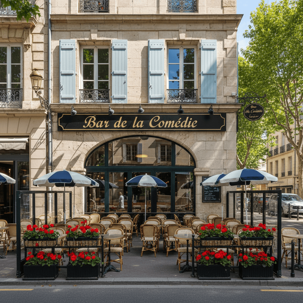 Bar-brasserie 97m² à Montpellier : terrasse - licence IV