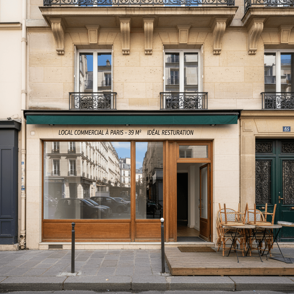 Local commercial à Paris - 39 m² idéal Restauration