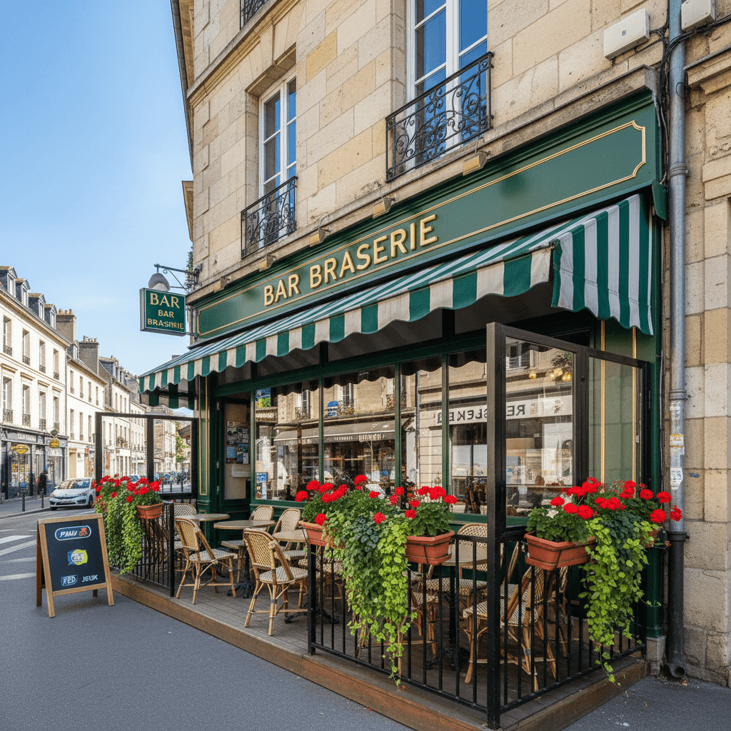 Bar-brasserie 120m² à Clermont-Ferrand : terrasse - licence IV