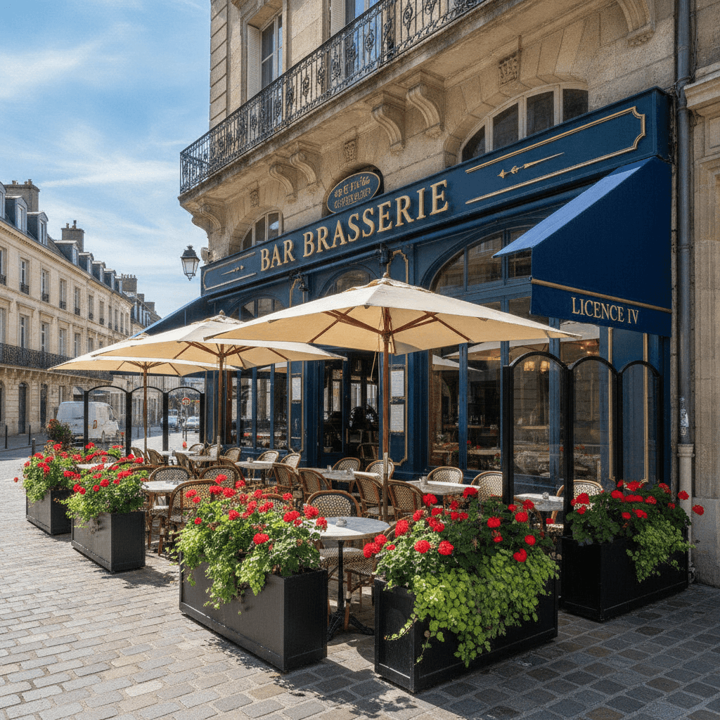 Bar-brasserie à Rouen : terrasse - licence IV
