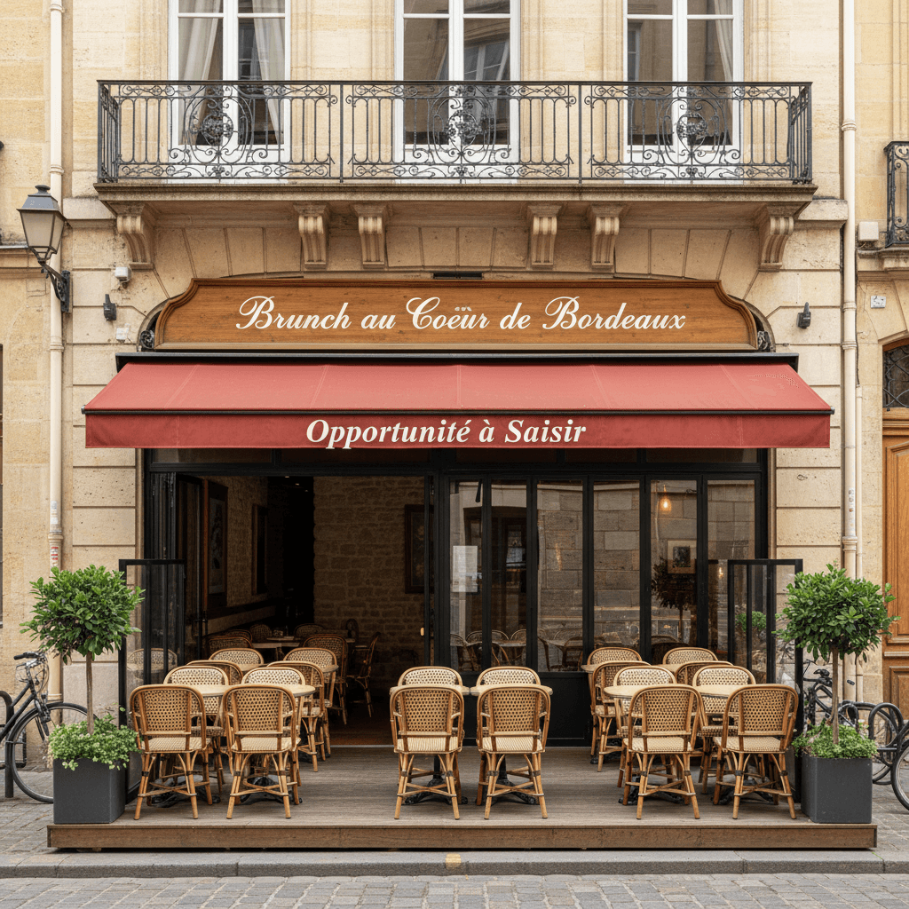 Restaurant 74m² à Bordeaux : terrasse - chambre froide