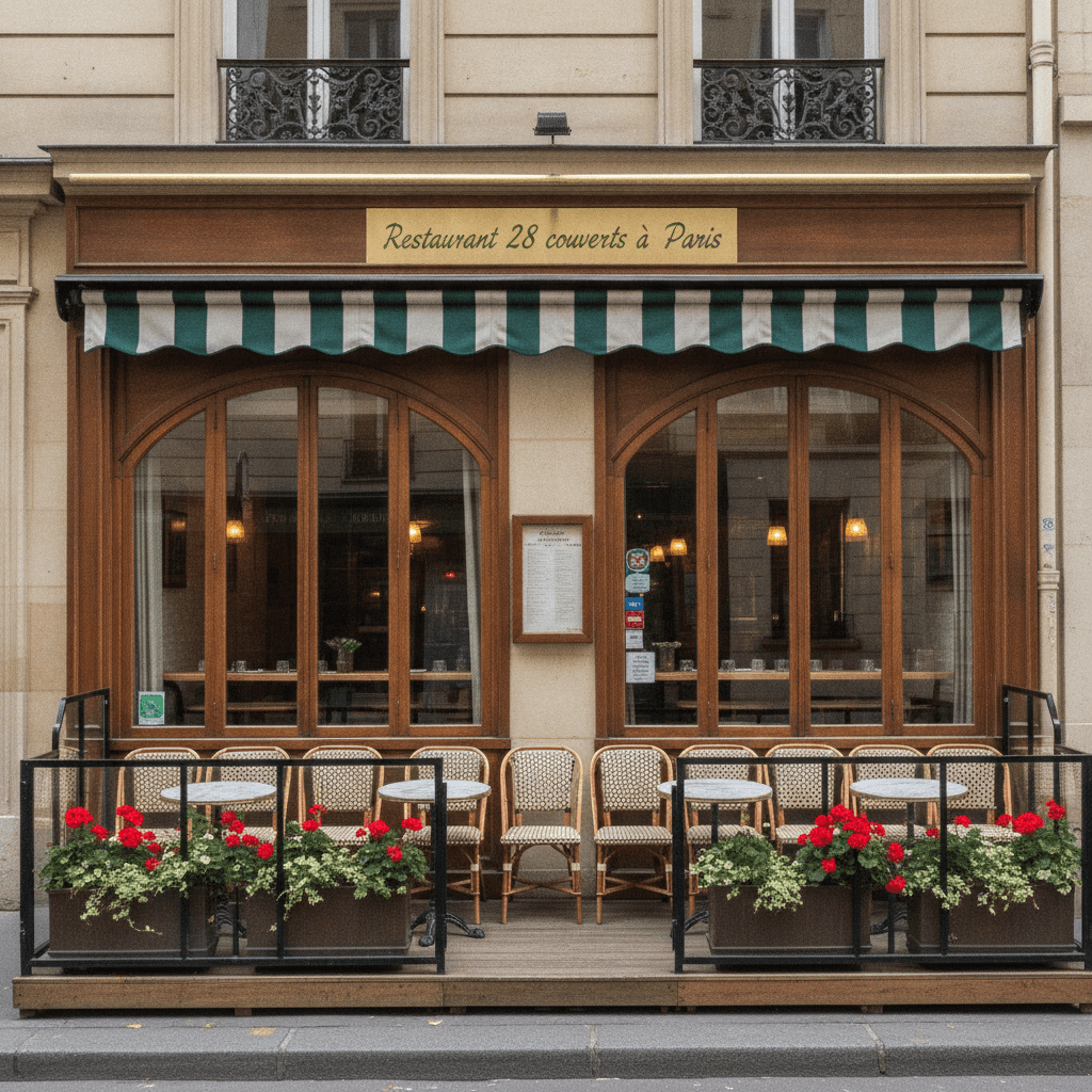Restaurant 28 couverts à Paris : extraction - cuisine équipée