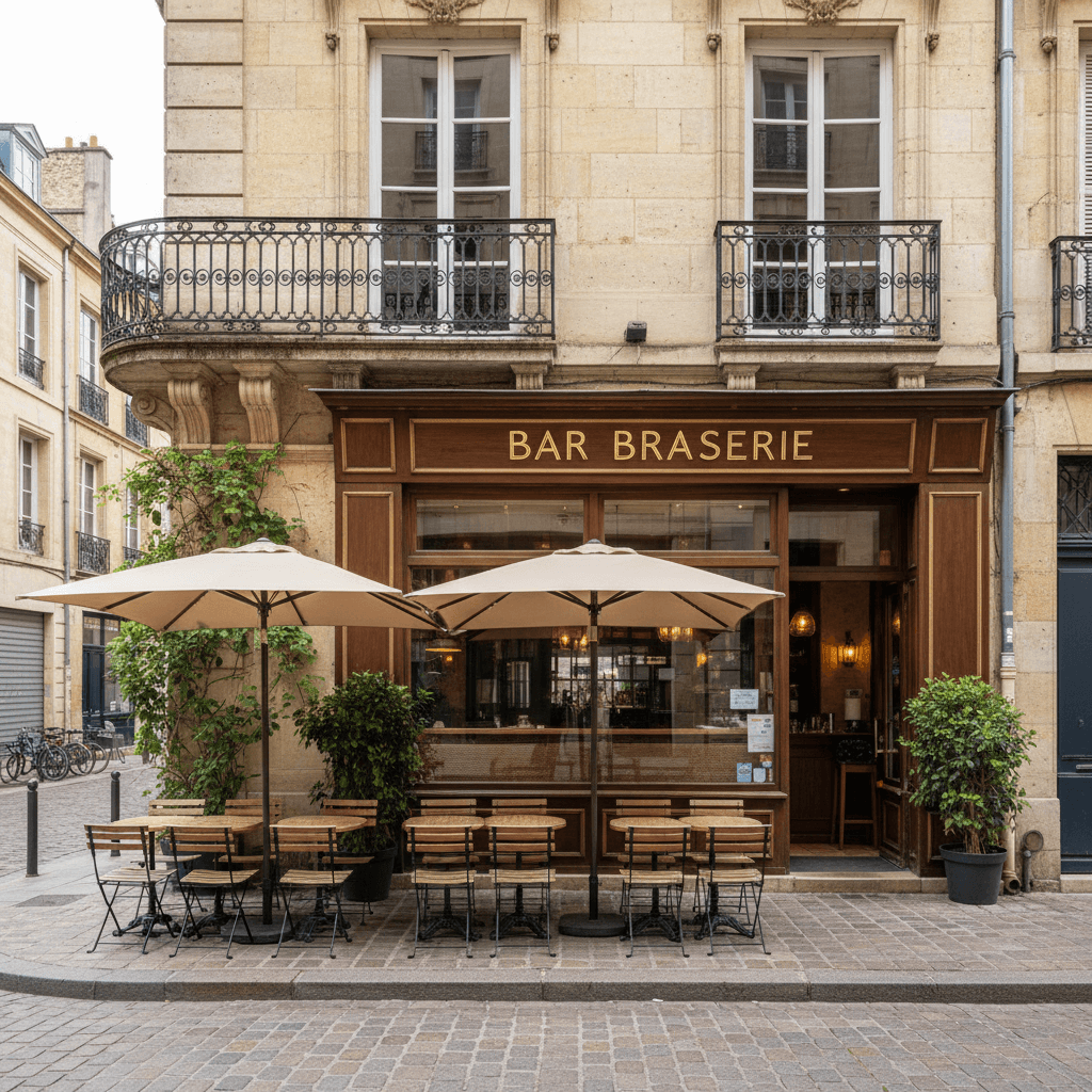 Bar-brasserie 102m² à Bordeaux : terrasse - licence IV