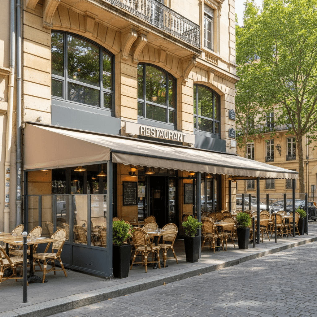 Restaurant 600m² à Lyon : terrasse - extraction