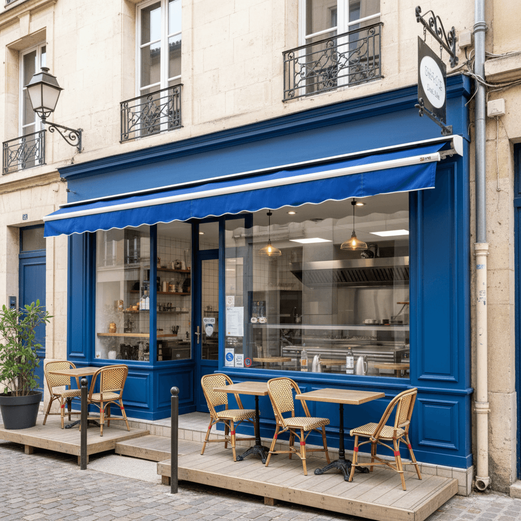 Snack 130m² à Montpellier : terrasse - climatisation