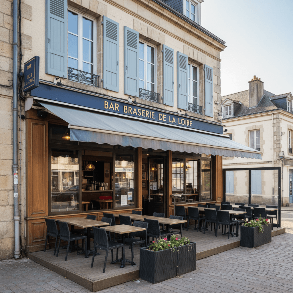 Bar-brasserie 228m² à Nantes : terrasse - licence IV