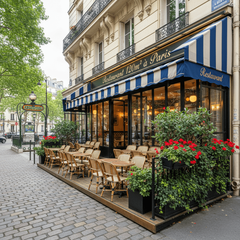 Restaurant 120m² à Paris : terrasse
