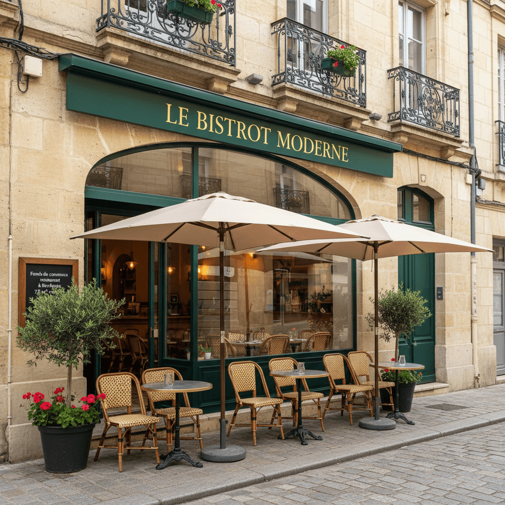 Restaurant 72m² à Bordeaux : terrasse - licence IV