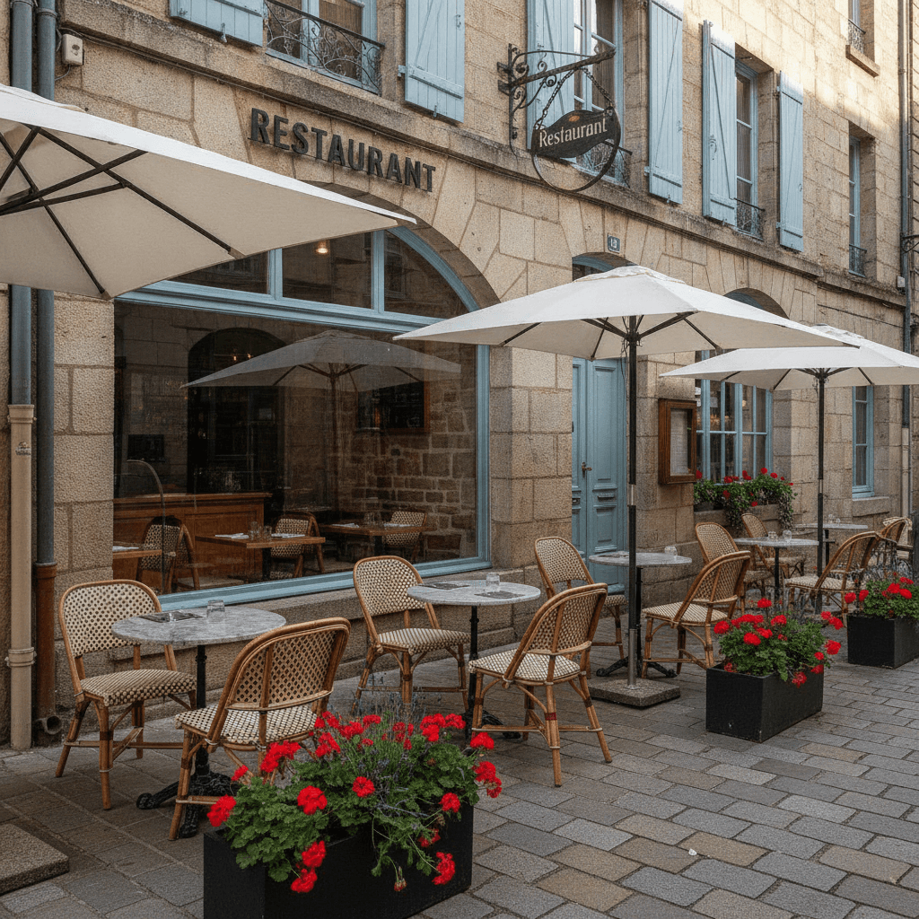 Restaurant 89m² à Rennes : terrasse - extraction