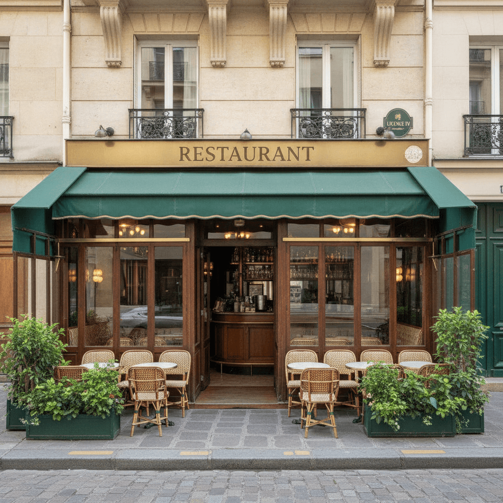 Restaurant 150 couverts à Paris : terrasse - licence IV en redressement