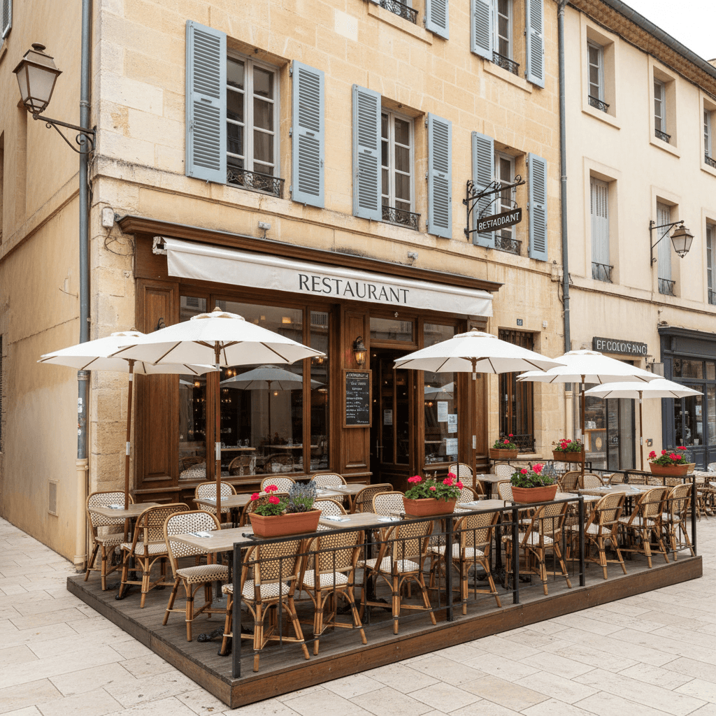 Restaurant 45m² à Aix-En-Provence : terrasse - licence IV