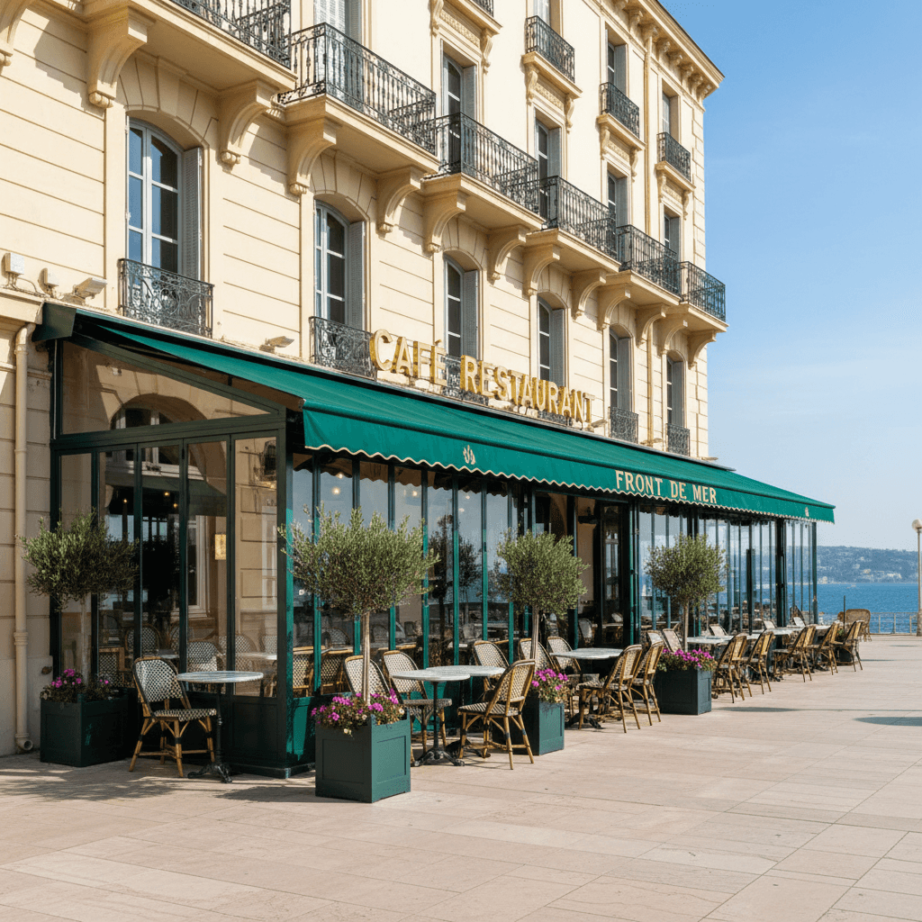 Restaurant 947m² à Nice : terrasse - licence IV