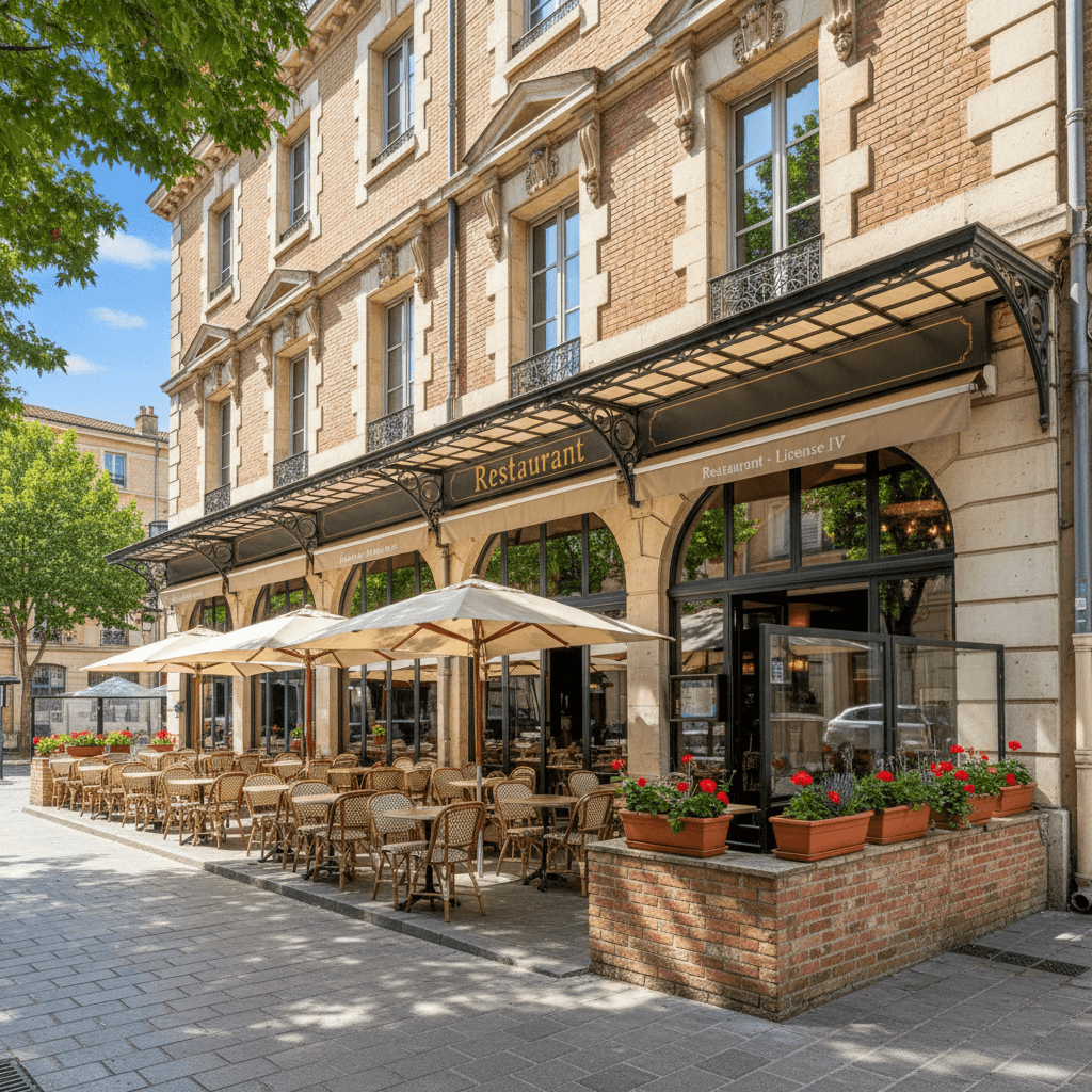 Restaurant 500m² à Toulouse : terrasse - licence IV