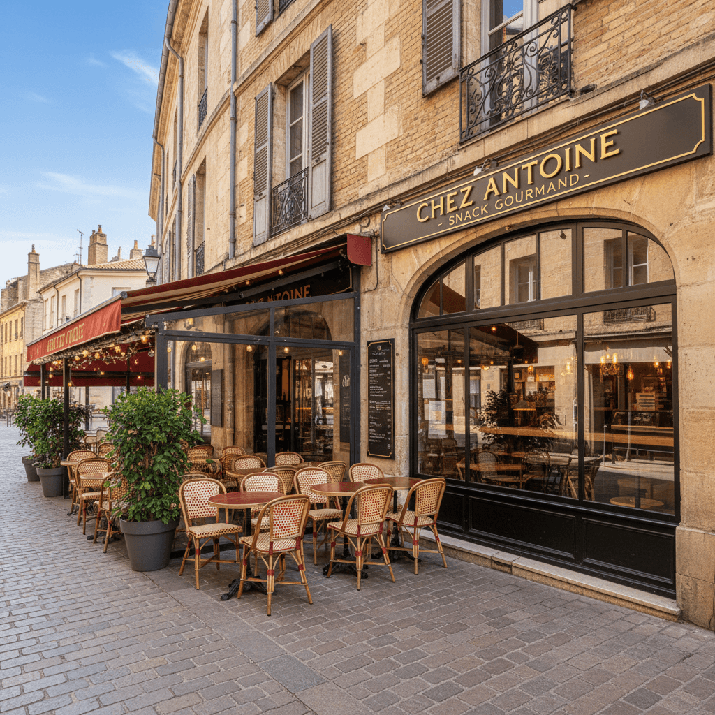 Snack 64m² à Toulouse : terrasse - cave/réserve