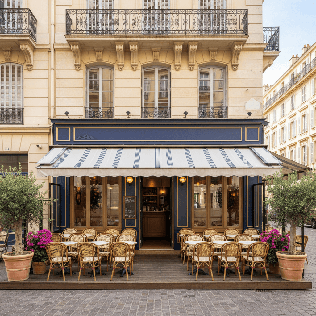 Bar-brasserie 180m² à Nice : terrasse - licence IV