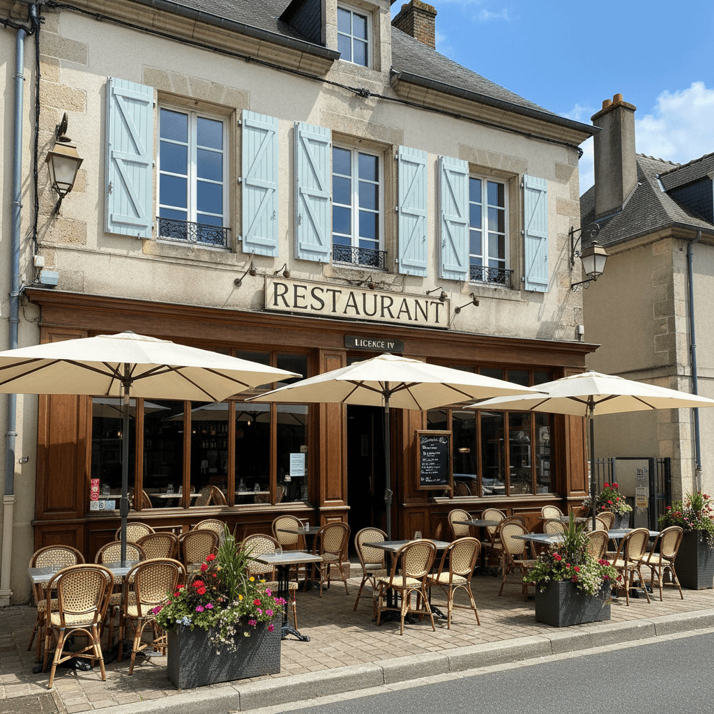 Restaurant à Châtillon-Coligny : terrasse - licence IV