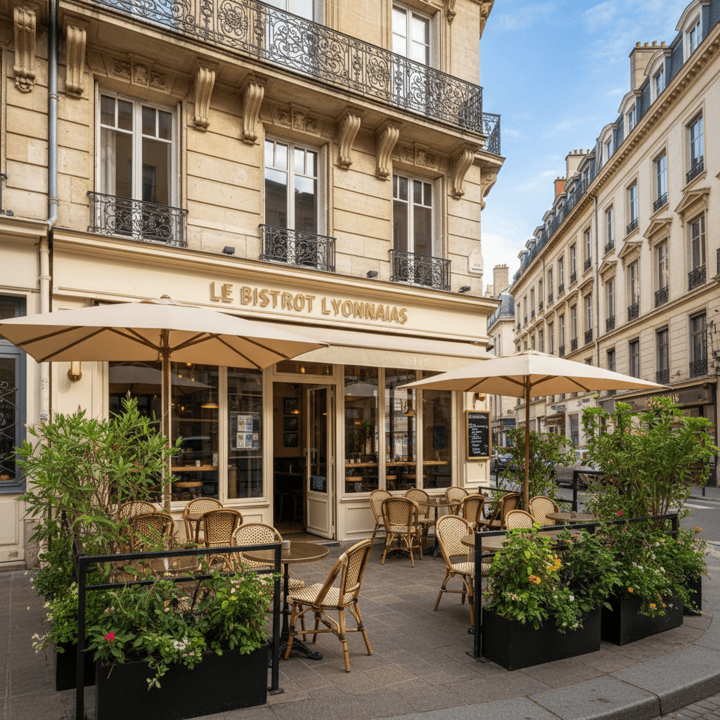 Restaurant 71m² à Lyon : terrasse - licence IV