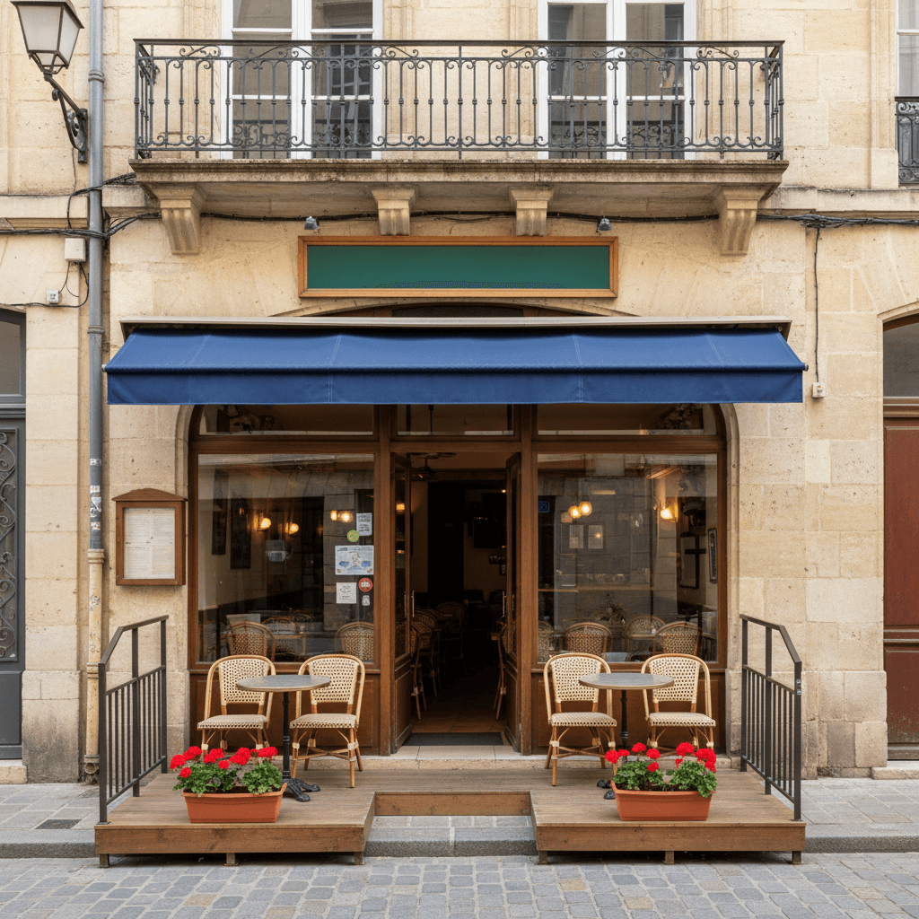 Restaurant 60m² à Bordeaux : terrasse - licence IV