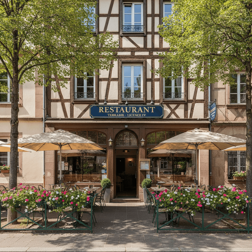 Restaurant 236m² à Strasbourg : terrasse - licence IV