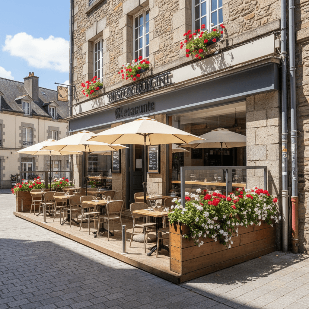 Restaurant 70m² à Rennes : terrasse - licence IV