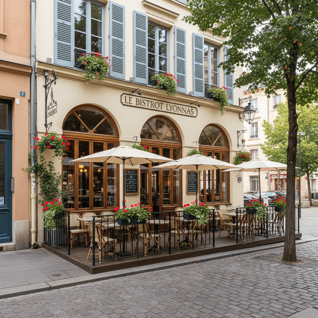 Restaurant 196m² à Lyon : terrasse - licence IV