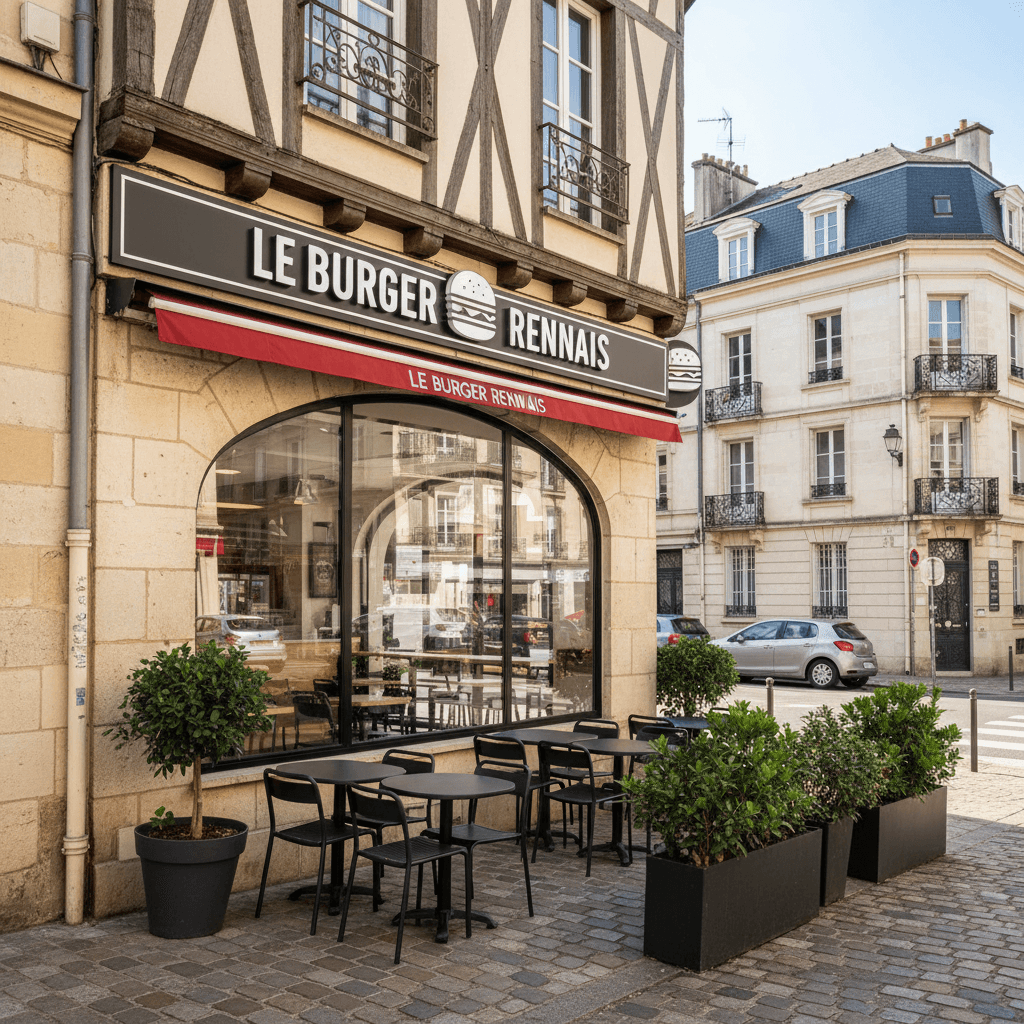 Fast-food à Rennes : terrasse - licence IV