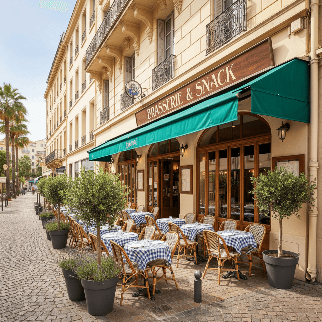 Bar-brasserie à Nice : terrasse - licence IV