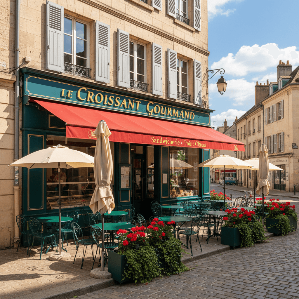 Fast-food à Dijon : terrasse - extraction