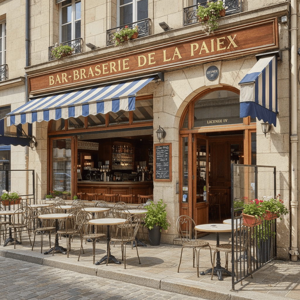 Bar-brasserie 150m² à Rennes : terrasse - licence IV