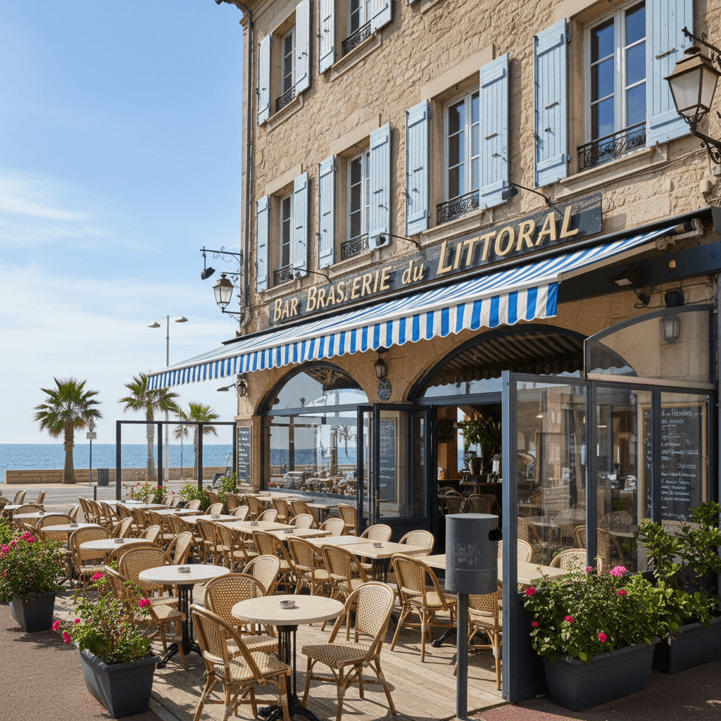 Bar-brasserie à Toulon : terrasse - licence IV
