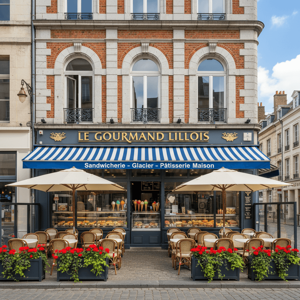 Fast-food à Lille : terrasse - extraction