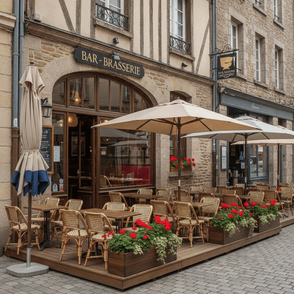 Bar-brasserie 150m² à Rennes : terrasse - licence IV
