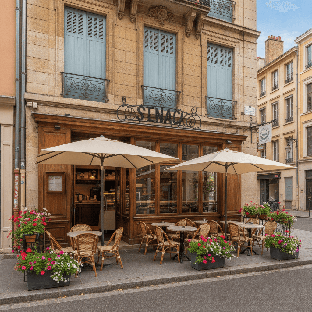 Snack 100m² à Lyon : terrasse - licence IV